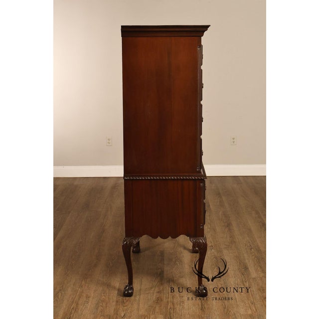 H. Feldenkreis Chippendale Style Mahogany Highboy For Sale - Image 14 of 18