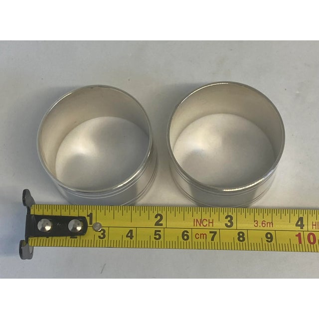 Late 20th Century Christofle Nathalie Silver-Plated Napkin Rings - Set of 2 For Sale - Image 11 of 12