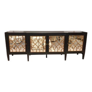 Hooker Furniture Large Long Modern Mirrored Sanctuary Console Table For Sale