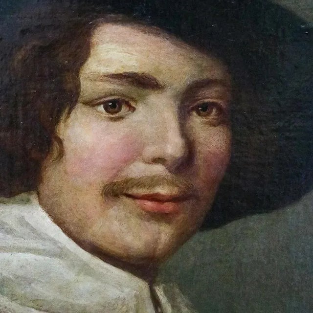 Flemish Artist after Frans Hals, Portrait of a Young Man, 1700s, Oil on Canvas For Sale - Image 6 of 8