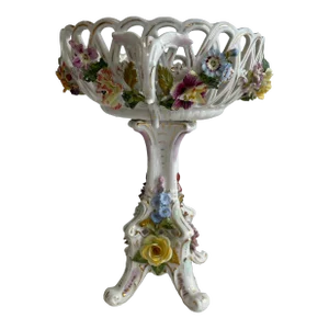 Antique Dresden Porcelain Compote