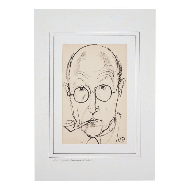 Maurice Barraud, Homme à la pipe, Lithograph For Sale