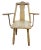 Mission 1930s Set of 4 Monterey Dining Chairs in Straw Ivory For Sale - Image 3 of 12