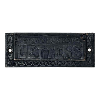 1880s Antique American Bronze Mail Slot For Sale