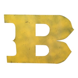 Large Metal Letter B Sign For Sale