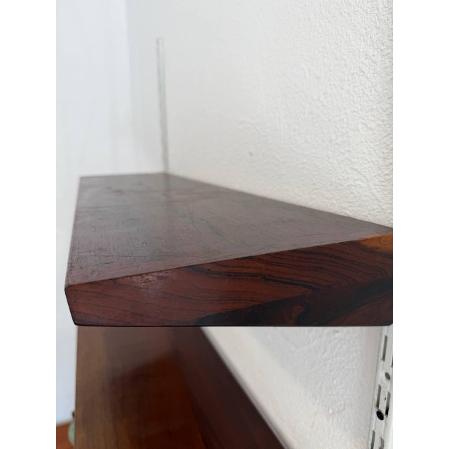 Danish Rosewood Wall Unit Scandinavian Shelving System in Style of Kai Kristiansen Mid Century For Sale - Image 4 of 10