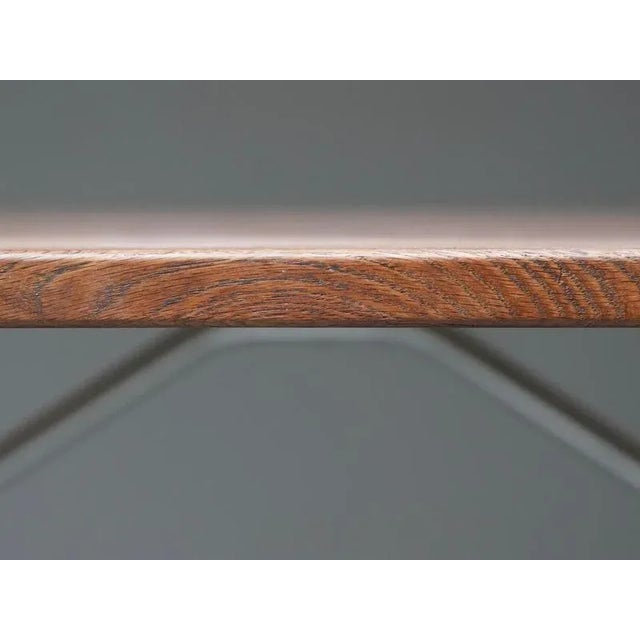 Model 303 Dining Table in Oak and Metal by Hans J. Wegner attributed to Andreas Tuck, Denmark, 1950s For Sale - Image 12 of 16