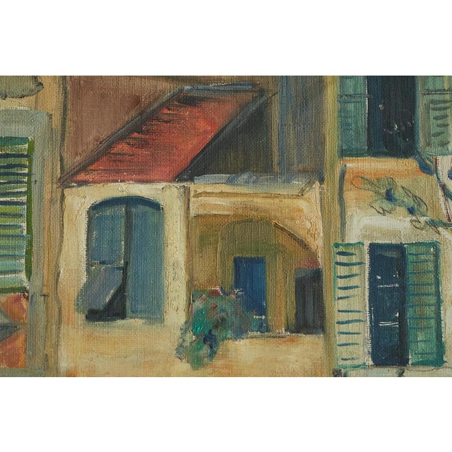 Gold Fritz Stäge, Village Green, Oil on Canvas, 1928 For Sale - Image 8 of 12