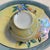 Yellow Early 20th Century Japanese Handpainted Lusterware Tea Cups & Snack Plates Set- Serves 6 For Sale - Image 8 of 10