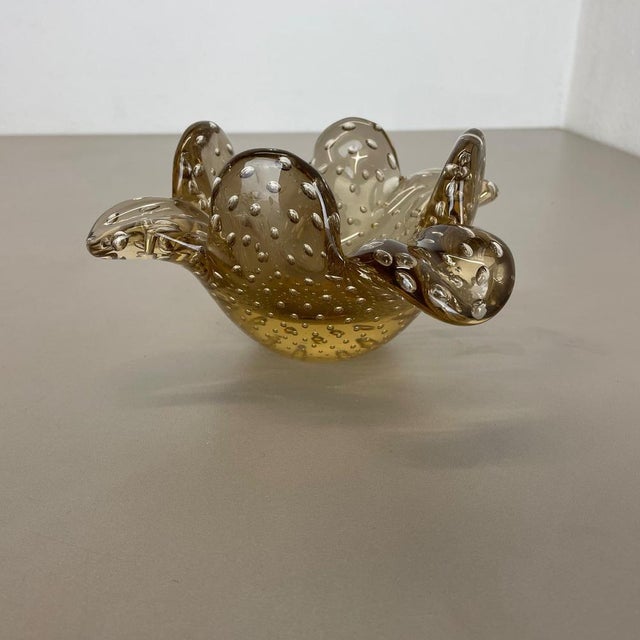 Glass Bowl Element Shell Ashtray from Barovier and Toso, Italy, 1970s For Sale - Image 13 of 17