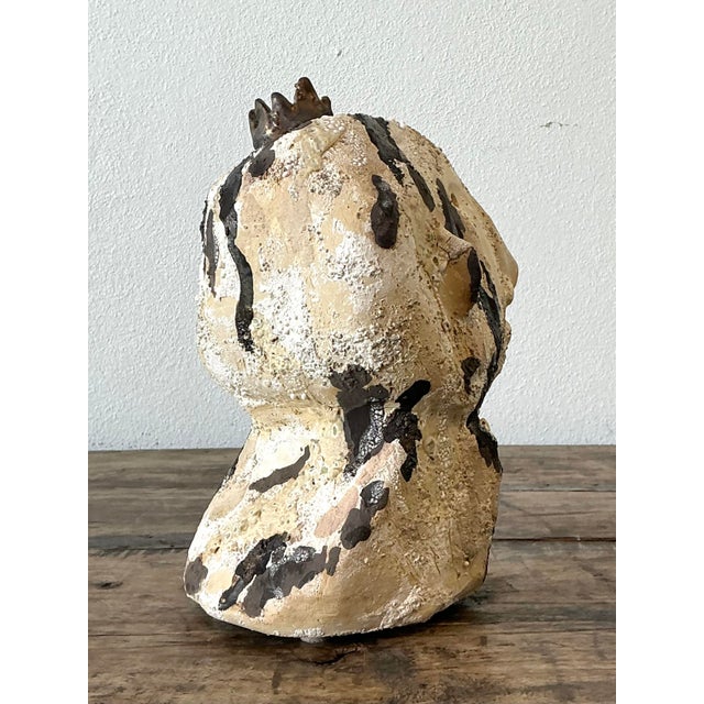 Vintage Original Studio Pottery Bust For Sale In West Palm - Image 6 of 12