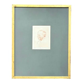 1940's Dry Point Print of Infamous Lawyer Harrison Tweed by Artist Harris B. Steinberg, Signed For Sale