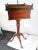 English Antique 4-Legged Table Stand With Drawer and Inlaid Top For Sale - Image 3 of 8