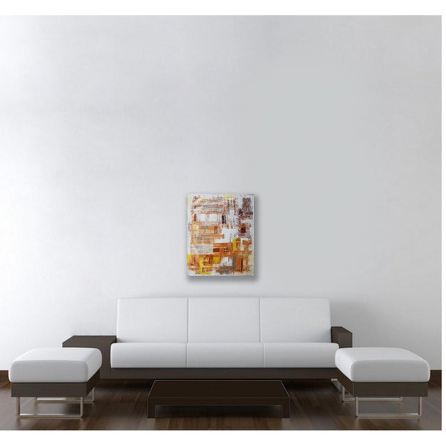 2020s Abscure. II Abstract Surreal Brown& Yellow Painting For Sale - Image 5 of 5