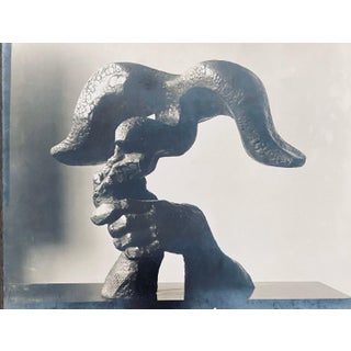 Marc Vaux, Vintage Silver Gelatin Photograph Jacques Lipchitz Bronze Sculpture Photo Signed, 1933 For Sale