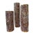 3 Maitland-Smith Tessellated Rosso Levanto Marble & Brass Candle Columns, 1980 For Sale