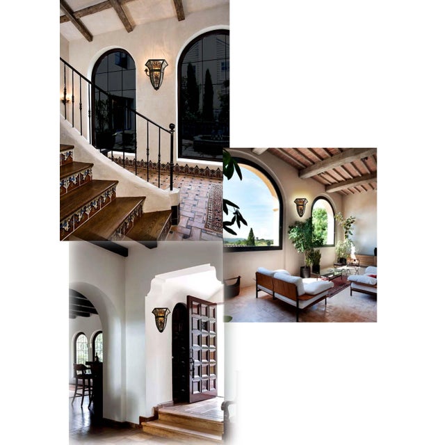 Black Vintage Fine Art Lamps Iron Wall Sconce - Mica Shade For Sale - Image 8 of 8