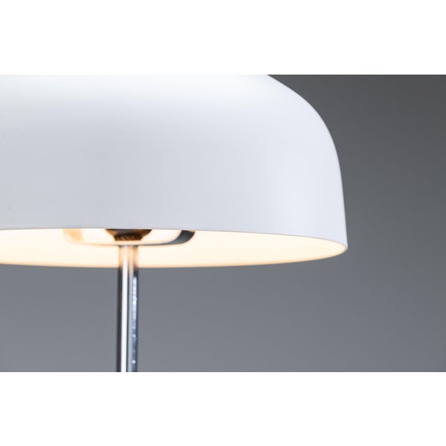 Chromed Table Lamp with Metal Shade and Curved Frame, 1970s For Sale - Image 10 of 12