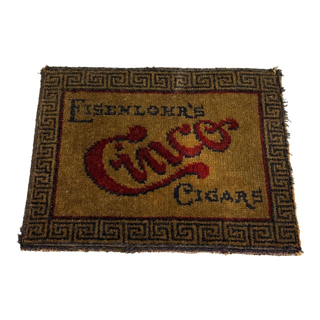 Antique Cigar Store Eisenlor's Cinco Counter Change Mat For Sale