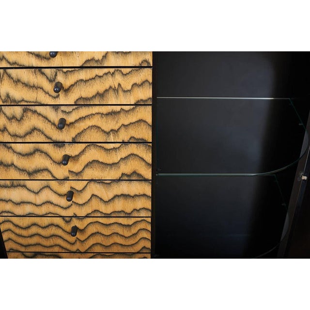 Hans Eichenberger Curtained Sideboard in Tigerwood by Hans Eichenberger, 1980s For Sale - Image 4 of 14