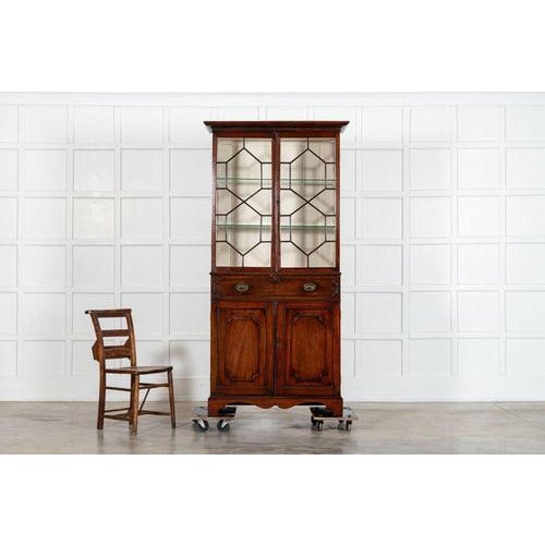 George III English Mahogany Glazed Bookcase Secretaire, 1800s For Sale - Image 4 of 18