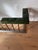 Vintage English Steel and Brass Fireplace Fender With Green Leather Tufted Seat For Sale - Image 4 of 11