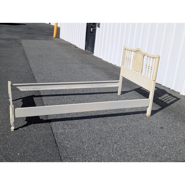 Dixie Furniture 1960s Vintage French Provincial Style Twin Bedframe For Sale - Image 10 of 11