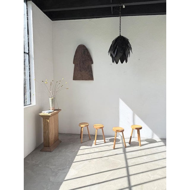 Metal Brutalist Welded Metal Flower Pendant Light, 1970s For Sale - Image 7 of 18