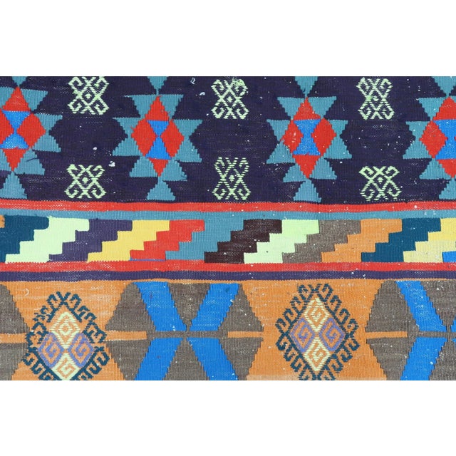 Vintage Sivas Kilim Rug For Sale - Image 11 of 13