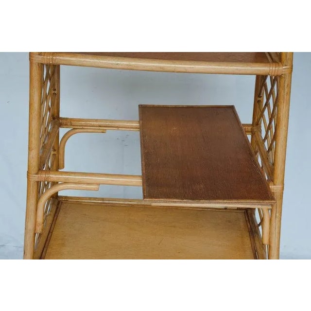 Midcentury Rattan Étagère For Sale - Image 9 of 13