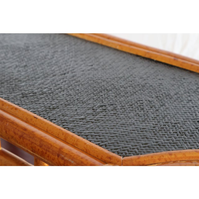 Wood Vintage Great City Traders Chinoiserie Bamboo & Rattan Wall Shelf For Sale - Image 7 of 16