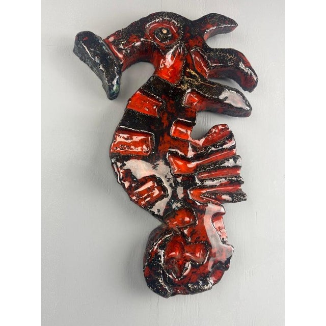 Brutalist Large Brutalist Seahorse Wall Decoration by Piet Lemahieu, Belgium, 1960s For Sale - Image 3 of 18