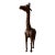 Late 20th Century Oversized Handcrafted Leather Giraffe Sculpture For Sale