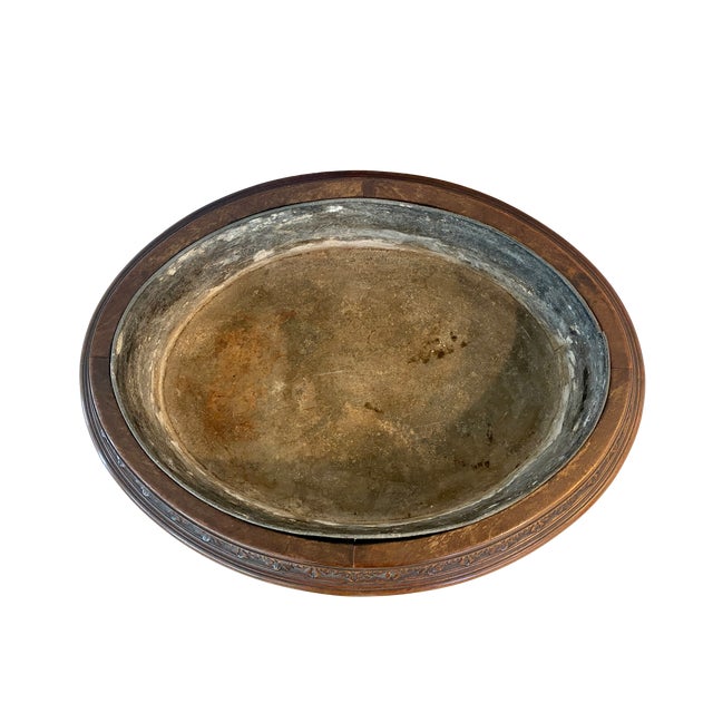 Brown Antique French Renaissance Solid Walnut Jardiniere For Sale - Image 8 of 12