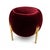 Vintage Ruby Velvet Pouf, 1980s For Sale - Image 3 of 4