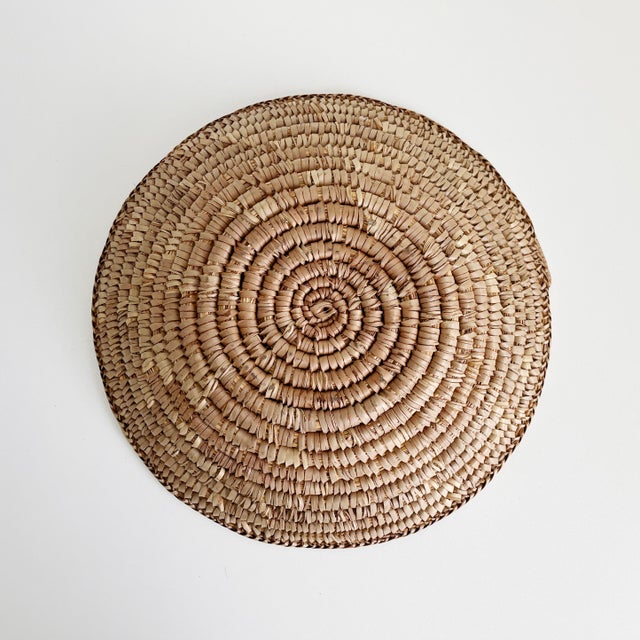 Tan Vintage Coil Weave Basket For Sale - Image 8 of 8