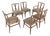 Set of 6 Tommy Parzinger Light Walnut Dining Chairs Lenor Larsen Upholstery MINT For Sale