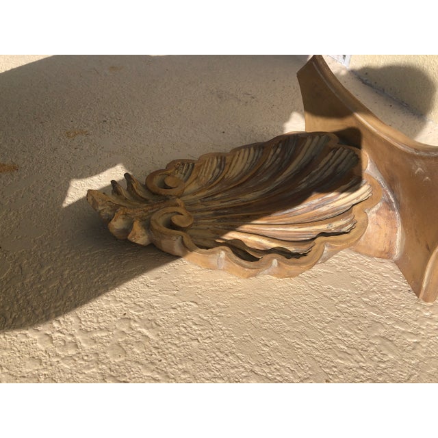 Chinoiserie 20th Century Hamilton Collection Seashell Wall Shelf Sconce Bracket For Sale - Image 3 of 9