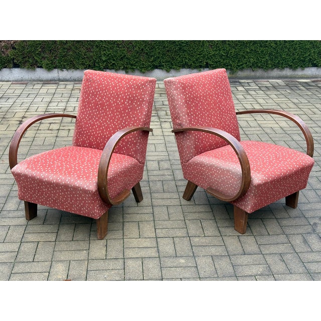 Red Armchairs from Thonet, 1940s, Set of 2 For Sale - Image 8 of 8