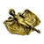 An elegant Art Nouveau decorative object with sculptural character This vintage vide-poche in gilt brass features a...