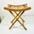 Mid-Century Modern Boho Chic Americana Pine Folding Stool For Sale - Image 9 of 14
