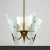 Metal Art Deco Chandelier in Glass and Brass For Sale - Image 7 of 9