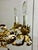 Vintage Italian Gilded Tole and Cream Enamel Floral 6-Light Chandelier For Sale - Image 14 of 17