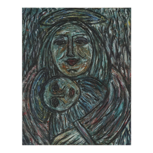 Mid Century Bay Area Figurative Original Oil Painting -- Motherhood by Honora Berg
