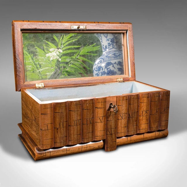 1920's Italian Antique Olive Wood Ladies Vanity Box For Sale - Image 4 of 12