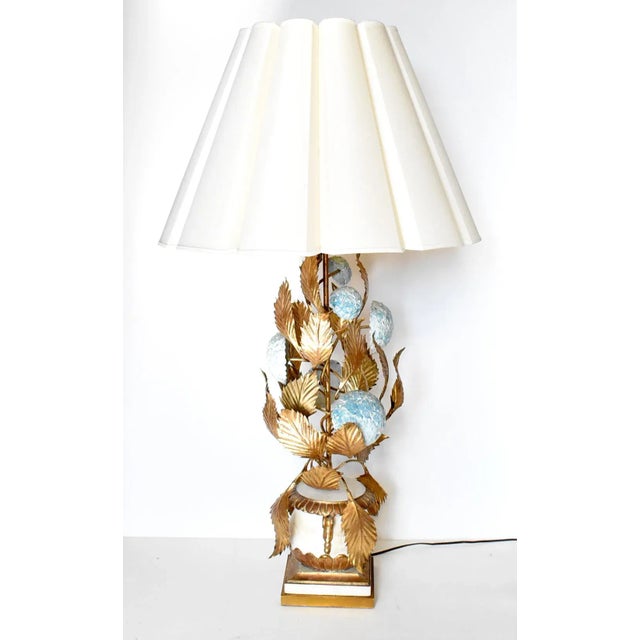 Mid Century Italian Tole Hydrangea Table Lamp Chairish