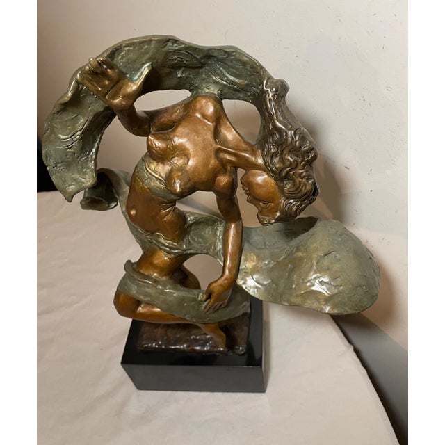 Large Vintage Milton Elting Hebald American Embrace Bronze Nude Sculpture Statue For Sale - Image 12 of 14