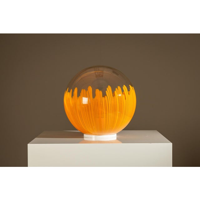 Glass 831 Lamp in Orange by Ludovico Diaz de Santillana for Venini, Italy, 1960s For Sale - Image 13 of 13