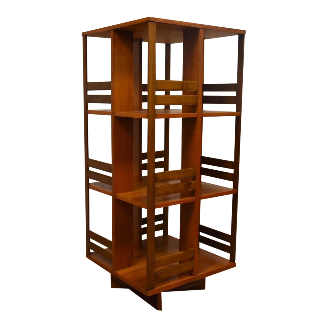 Danish Modern Teak Revolving Bookcase Chairish