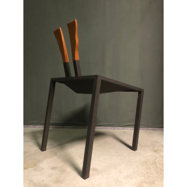 Postmodern Vintage Side Chair by Stanislav Kutac, 1980s For Sale - Image 3 of 7
